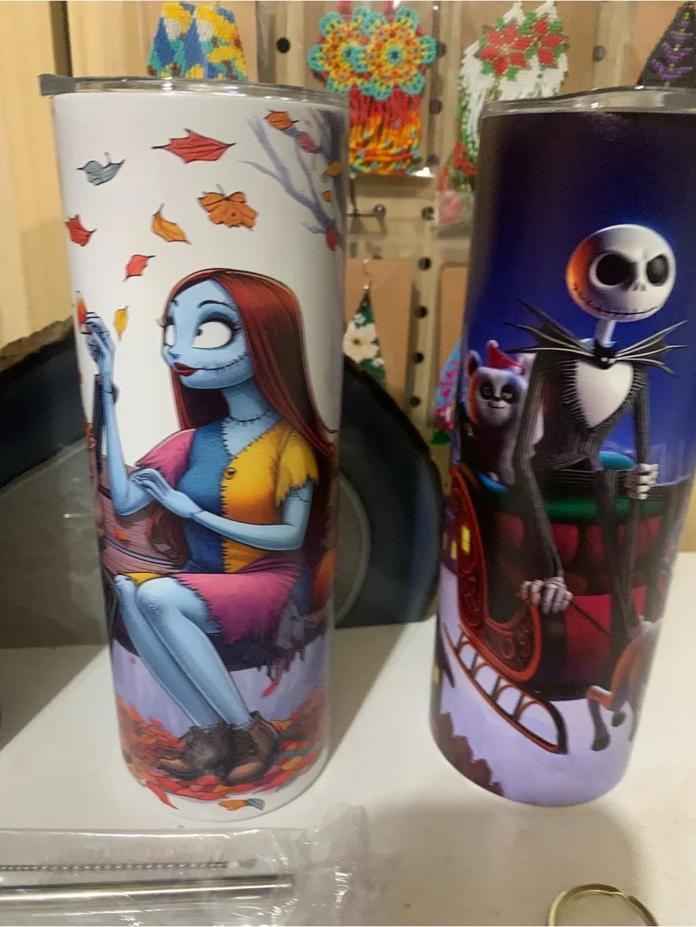 #50Nightmare Holiday Stainless Steel Tumbler & keychain bundle - Jack Skellingto